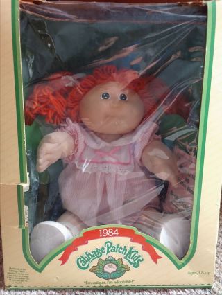 Vintage 1984 Cabbage Patch Doll - Red Hair,  Green Eyes
