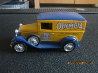 Vintage 1 24 Die Cast Model A Delivery Truck Olympia Beer Promo Liberty Bank