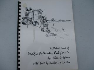Pacific Palisades California Artist Signed Sketch Book Vintage Los Angeles 1974
