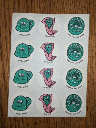 Vintage Ctp Sniffy’s Scratch And Sniff Stickers — Spearmint (strong Scent)