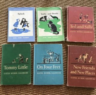 Vintage 1950’s Ted And Sally Macmillan Pre Primary And Basic Readers Set Of 6