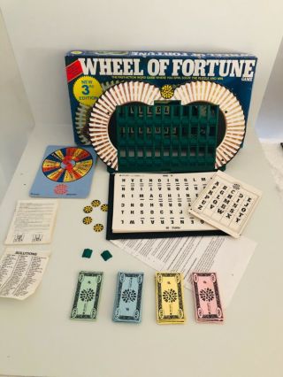Vintage 1985 Wheel Of Fortune Board Game 3rd Edition Pressman