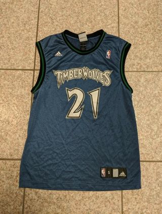 Vintage Adidas Kevin Garnett Minnesota Timberwolves Jersey Size Small