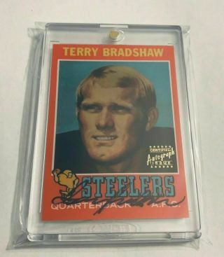 B13,  694 - 1999 Topps Stars Rookie Reprints Autographs Ra2 Terry Bradshaw