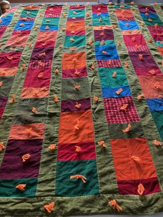 Vintage Quilt Top Made Of Old &