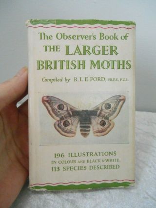 Vintage 1954 The Observers Book Of The Larger British Moths R L E Ford F Warne