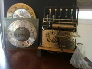 Urgos/howard Miller 5 Tube Tubular Bell Grandfather Clock Weight Driven Movement