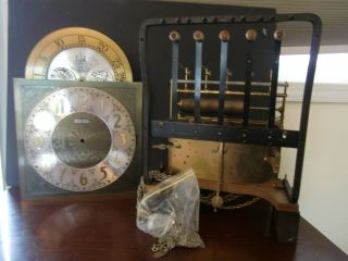 Urgos/Howard Miller 5 Tube Tubular Bell Grandfather Clock Weight Driven Movement 2