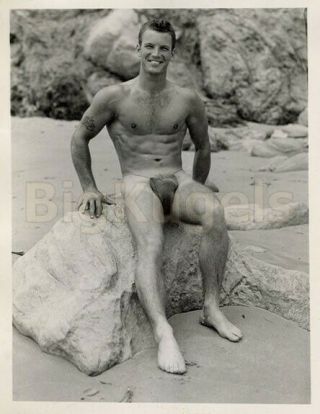 1950s Vintage Amg Male Nude Dale Curry Smiling Handsome Hairy Hunk Beefcake