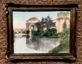 Antique 1920s Hand Tinted Photograph The Palace Of Fine Arts In San Francisco