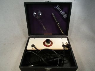 Vintage Renulife Violet Ray Generator Model 2 1919 Quack Medicine -