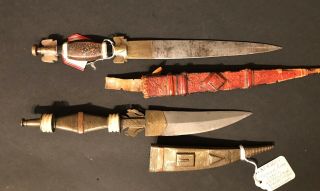 2 Antique African Daggers Knife Sword Weapons