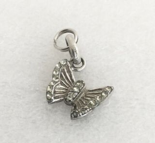 Vintage Links Of London Sterling Silver & Cz Butterfly Charm,  Fully Hallmarked