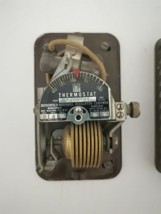 Vintage Minneapolis - Honeywell Regulator Co.  Thermostat Bakelite 3