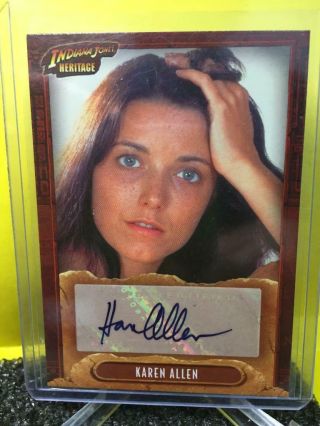 Karen Allen 2008 Topps Indiana Jones Heritage Authentic Autograph Auto Actress