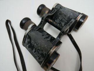 Vintage E.  Leitz Wetzlar Dienstglas 6x30 Binoculars Germany 323545 H/6400