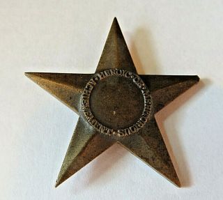 Vintage Wwii Us Military Bronze Star Medal Un - Issued Medallion