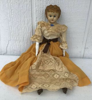 Antique Karl Standfuss Juno 12” Metal Head Doll Germany Clothes