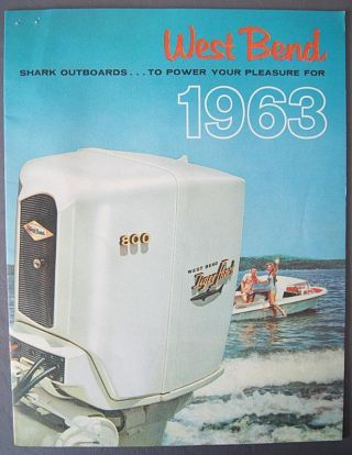Vintage West Bend Shark Outboard Motor Dealer Brochure For 1963 Canada