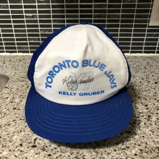 Vintage Toronto Blue Jays Kelly Gruber Snapback Hat Mesh Vistor 90’s Mlb