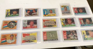 15 Diff 1960 Topps Baseball Stars Hall Of Famers High ’s Ex Ex - Mt Ave