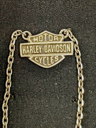 Harley Davidson Pendant & Sterling Chain - 16 