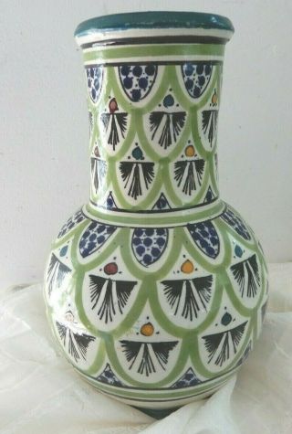 Vintage Mid Century Modern Safi Pottery Vase Signed Eames Era