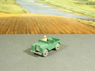 Old Vintage Matchbox Lesney No.  12 Land Rover & Driver With Gray Wheels