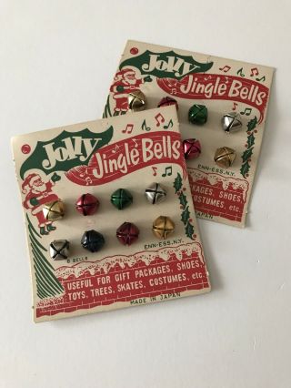 Vintage Christmas Santa Jolly Jingle Bells Made In Japan 16 Bells
