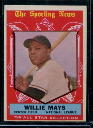 1959 Topps 563 Willie Mays All Star Ex/mt Look