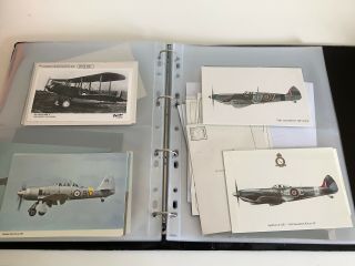 Album Bundle Of Mixed Aircraft Photos Postcards Military Civilian 100,