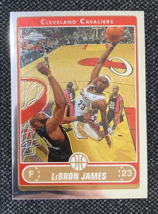 2006 - 07 Topps Chrome Lebron James Cleveland Cavaliers Card 67