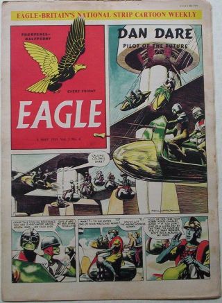 1951.  Vintage Eagle Comic Vol.  2 4 Dan Dare.  Cutaway Of Festival Of Britain Dome
