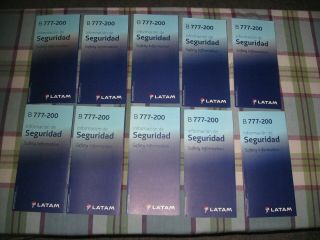 10 Latam Airlines Airlines Boeing 777 - 200 Safety Cards Date 2018