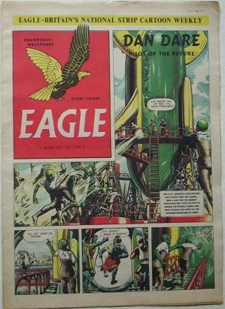 1951.  Vintage Eagle Comic Vol.  2 8.  Dan Dare.  Cutaway Of The Forth Swing Bridge.