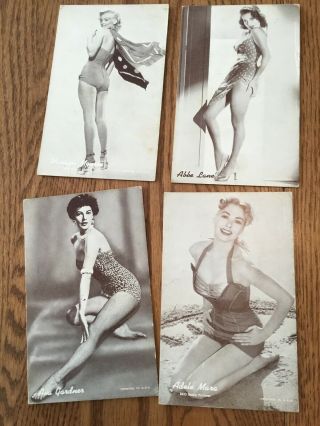 Vintage Pin Up Arcade Cards,  Marilyn Monroe,  Ava Gardner,