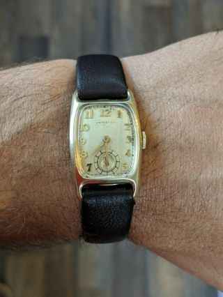 Vintage Hamilton Boulton 19 Jewel Cal.  982 Mens Wristwatch Run 
