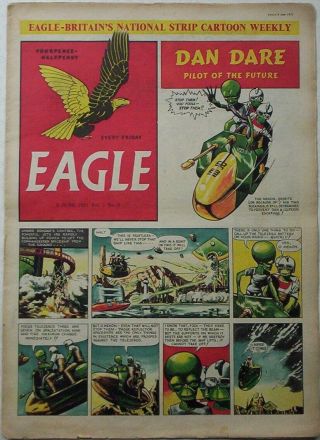 1951.  Vintage Eagle Comic Vol.  2 9.  Dan Dare.  Cutaway Of A Norton Racing Bike.