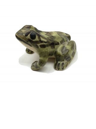 Vintage Art & Crafts Pottery Matte Frog Toad Figurine Stoneware - Brush Mccoy??