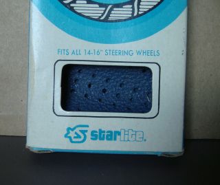 Vintage lace on Steering Wheel Cover Made In USA Blue in the Box 3
