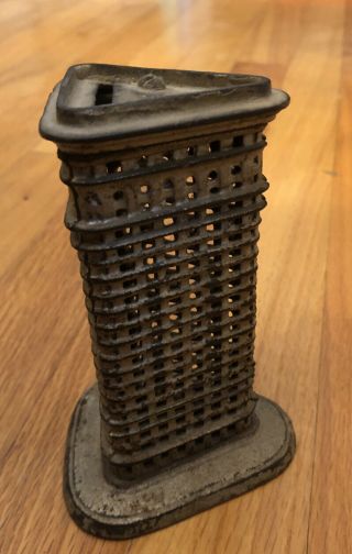 Antique Kenton Flat Iron Building Cast Iron Still Bank – Medium 6” Tall Version