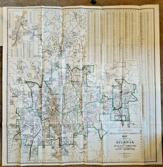 1945 Southern Map Company Complete Map of Atlanta and Adjacent Territory 3