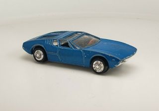 Playart Vintage Blue Mangusta 5000 Ghia De Tomasa Early Wheels 1:64