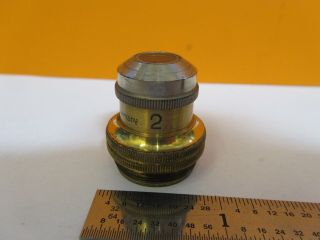 Antique Ernst Leitz Wetzlar " 2 " Objective Microscope Part As Pictured &a3 - B - 76