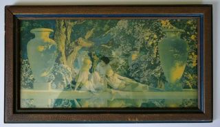 Fine Art Antique Framed Maxfield Parrish Print Garden Of Allah 1918