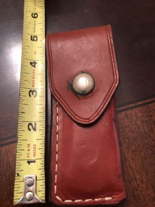 Gerber Leather Belt Holster Pouch Sheath For Folding Pocket Knife Vintage