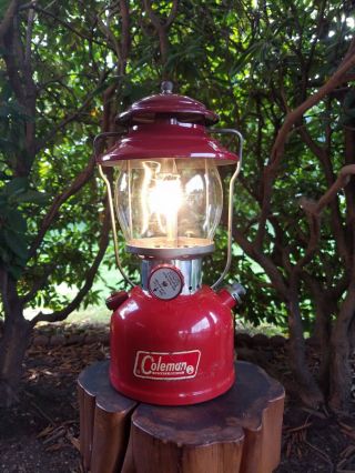 Vintage Coleman 200a Red Lantern Sunshine Of The Night Dated 9/65