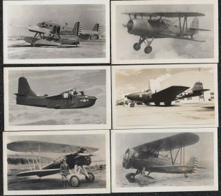 Lqqk 6 Vintage 1940s,  Military Aircraft Photos,  W/names On Backs 52