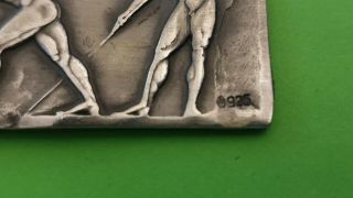 Sterling Silver 925 Wrestling Scene from Ancient Athens Greece Miniature. 3