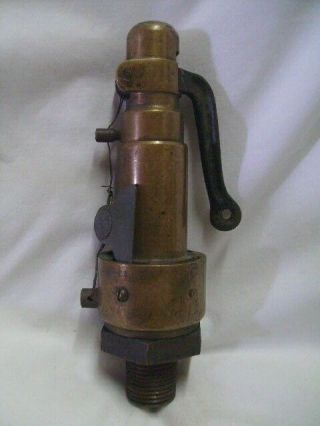 Vintage Brass Lunkenheimer Steam Safety Pressure Valve 1/2 "
